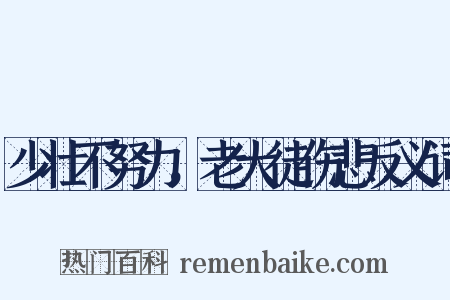 少壮不努力，老大徒伤悲反义词是什么意思的图片